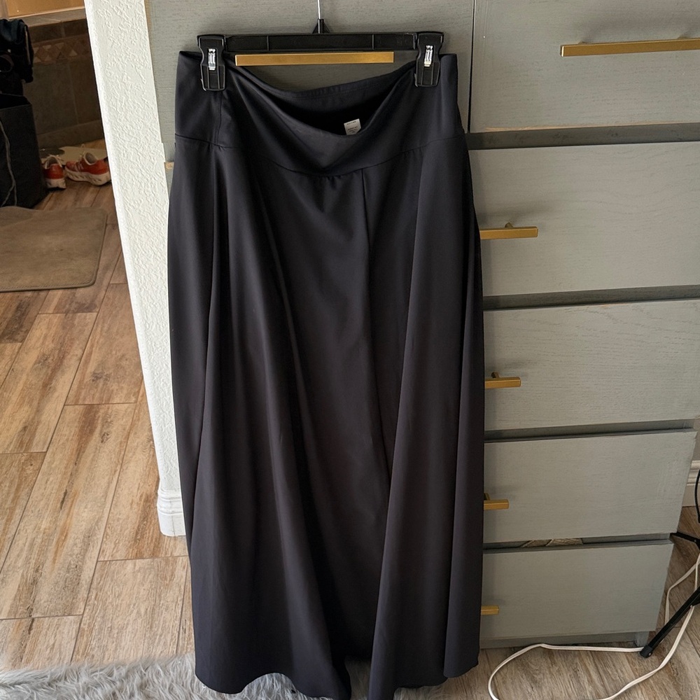Halara Black Women's Asymmetrical Layered Maxi High Low Skirt - Picture 3 of 5